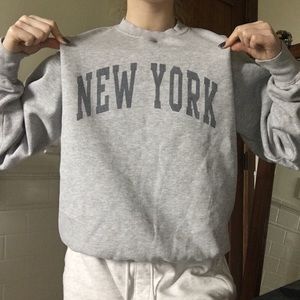 Grey “New York” Crewneck (Brandy Melville)